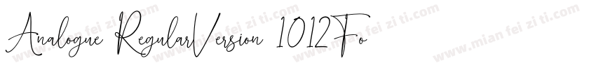 Analogue RegularVersion 1012Fonts字体转换